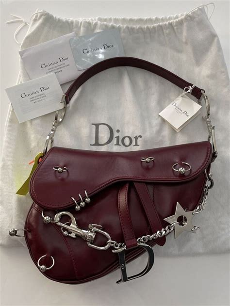 dior print bag|dior pierced saddle bag.